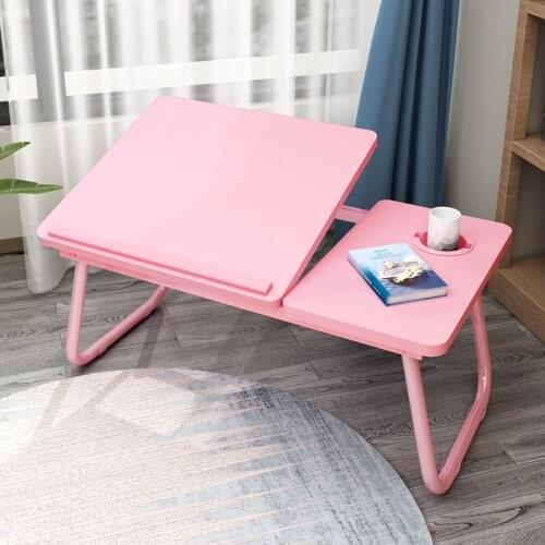 Folding table dormitory mini multi-function bed laptop table can be placed cup storage desk lazy storage WF1018320