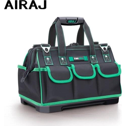 AIRAJ Multifunctional Tool Bag Large Capacity Oxford Canvas Waterproof Bag Wear-Resistant Tool Repair Storage Electrician Bag