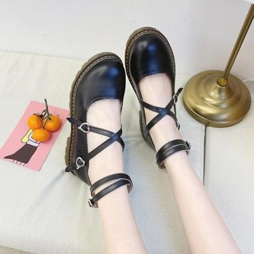 Cosplay Shoes Women Summer 2019 Vintage PU Leather Shoes Lolita japanese Sweet Lolita Vintage Sweet Lolita Shoes