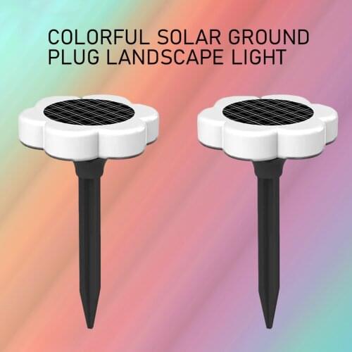 2pcs Outdoor Solar LED Ground Light Garden Lawn Pathway Waterproof Underground Lamp Patio Deck Yard Landscape Decoration Light