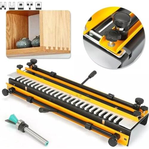 High Quality 12inch Wood Dovetail Tenoner Woodworking Tool Dovetail Joints with 1 Semi-permeable Template+1pc Swallowtail Knife