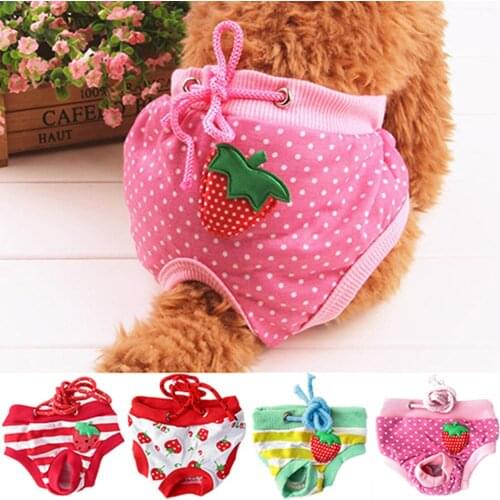HOT SALES Female Pet Dog Puppy Diaper Pants Physiological Sanitary Short Panty Nappy Underwear M/L/XL