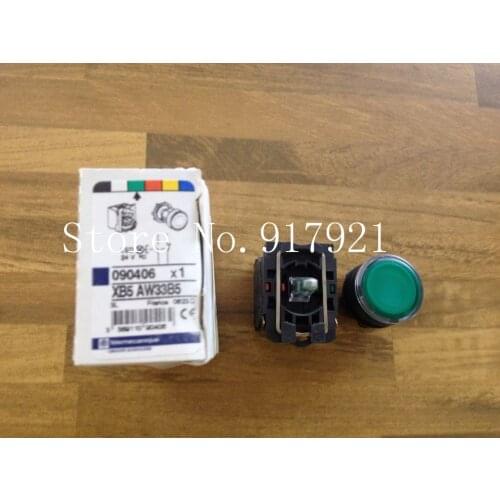 [ZOB] original with light button XB5 AW33B5 imported green button LED24V (genuine) --5PCS/LOT