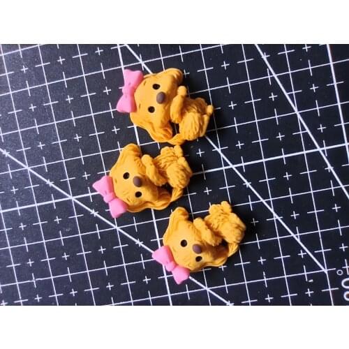1pcs/lot resin flat back Simulation dog 23mm Cabochons Scrapbooking Hair Bow Center DIY Christmas decration