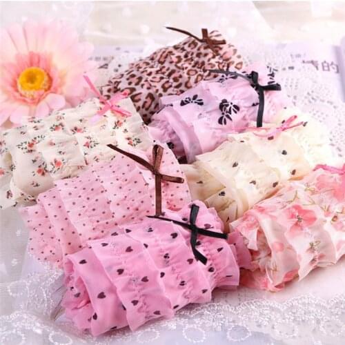 Women Beautiful Butt Lifter Briefs Lovely Girl Sexy Dot Female Underwear Girls Lace Ruffles Womens Sheer Panties 12 Colors