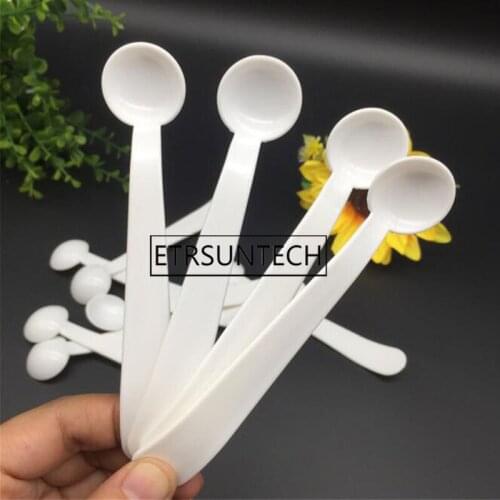 1000pcs 2g Measuring Spoons Professional White Plastic Scoops for Food/Milk/Washing Powder/Medicine Measuring