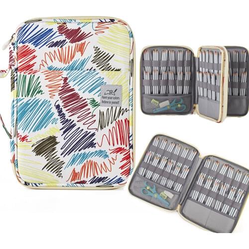 192 Holes Cute Pencil Case Storage Bag for Color Pencils Large Double Layer Kawaii Portable Pencil Box School Art Supplies Gift