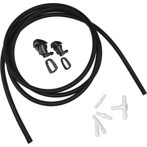 2Pcs Windshield Wiper Washer Jet Nozzle Spray For Toyota E120 Corolla Camry XV30 Chevrolet Malibu With 2M Fluid Water Hose