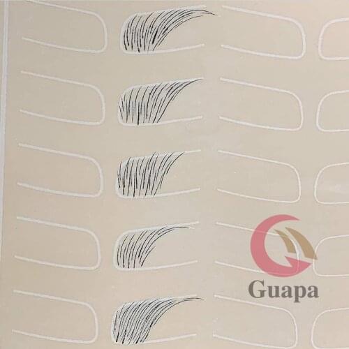 2PCS Headstrokes Microblading Practice Skin No Ink Needed Professional Realistic Hairstroke Tattoo Latex Variety Eyebrow Designs