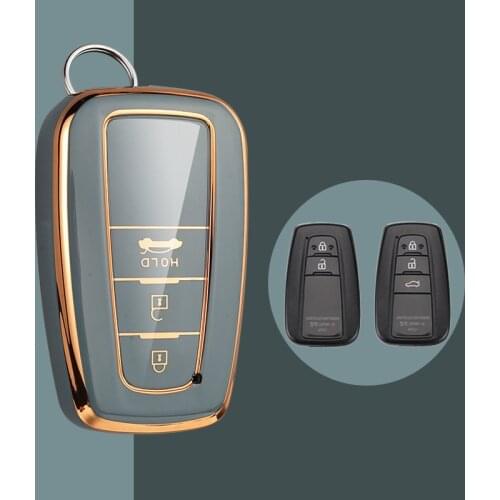 Electroplate Tpu Car Key Cover for Toyota Corolla Rav4 Camry 70 Prado RAV 150 Key Case Holder Accessories Shell 2019 2020 2021