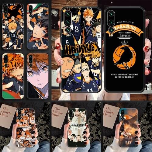 Anime Haikyuu Phone case For Huawei P Mate P10 P20 P30 P40 10 20 Smart Z Pro Lite 2019 black tpu Etui art funda silicone