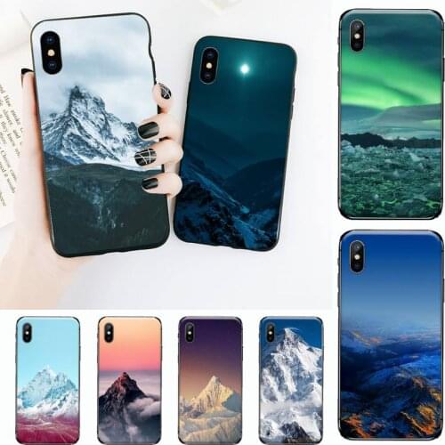 Natural scenery Snow mountain Phone Case for iPhone 11 12 mini pro XS MAX 8 7 6 6S Plus X 5S SE 2020 XR