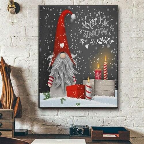 DIY Christmas Diamond Painting Kit Full Drill 5D Diamond Mosaic Embroidery Crystal Rhinestone Arts Craft Kids Christmas Gift