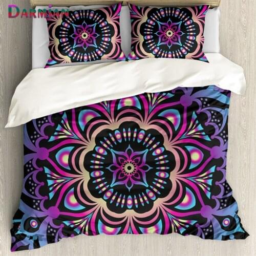 DARMIAN Fashion Mandala Bohemia Floral Bedding Set for Adult Kids Duvet Cover Set with Pillowcase Muilt Color Flower Design 2021