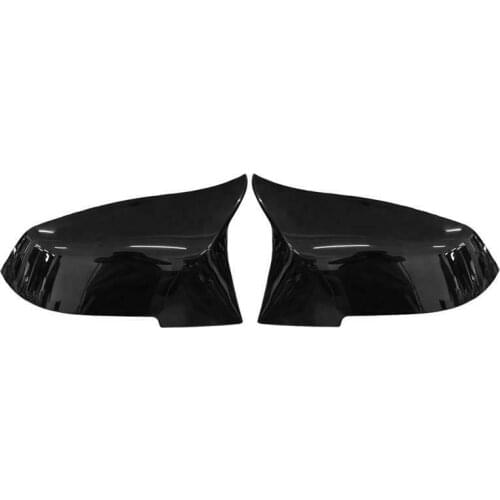 2pcs Mirror Cover Car Styling Gloss Black Car Side Door Rearview Side Mirror Cover Cap For BMW F20 F21 F22 F30 F32 X1 E84 F87