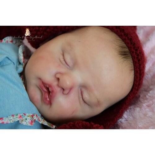 21inch Reborn Doll Kit Ruby Sweet Sleeping Baby DIY Unpainted Unfinished Doll Parts Bebe Doll Kit Reborn