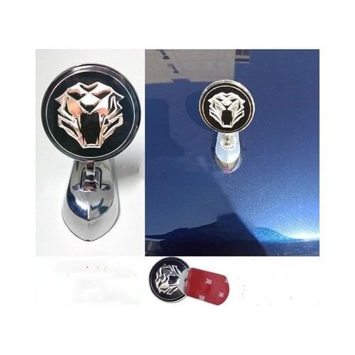 Car head standing metal hood badge Tiger Head Snake Cobra Skull or Hexagram Star of David logo for all car makers DIY Decoration