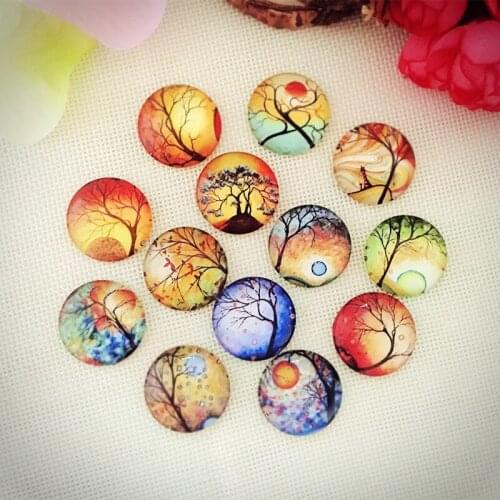 MIix Life Tree Time Gem Charm Snap Button Jewelry DIY 18MM Glass Button Snap Bracelet Necklace Jewelry Women Gift