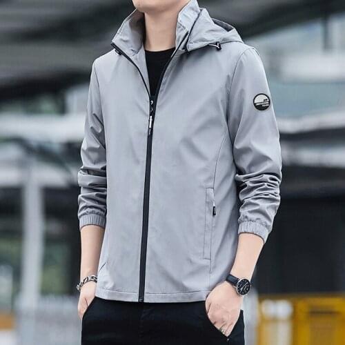 2021 New MenS Coat Spring And Autumn Korean Fashion Casual Loose Large Hooded Baseball Jacket Boys' Student Youth Top