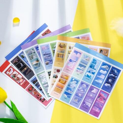 3sheets/set Sticker Set Diy Cute Stickers Ins Style Scrapbooking School Suppliers Stationery Art Supplies