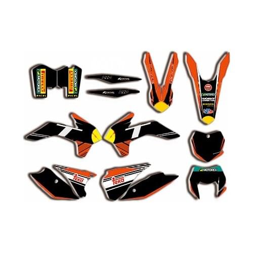 For KTM XCW XCF-W EXC 2014 2015 2016 Fairing Decal Motorcycle Team Graphic & Background Sticker 3M DECO Kit