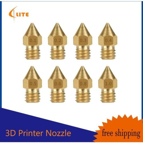 Glite MK8 Nozzles 3D Print Extruder Brass Nozzles for Ender 3 Ender 5 Anet A8 Makerbot Creality CR-10 3D Printer Accessories