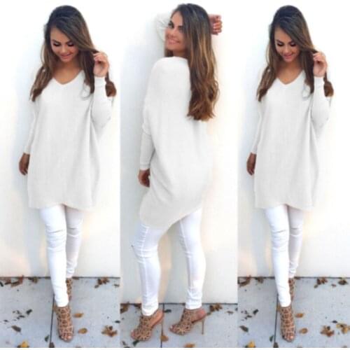 2020 New Autumn V-neck sweater womens long-sleeved short knitted sweater fall spring thin bottoming shirt top