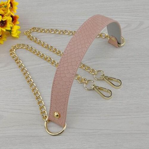 New Arrival Bag Strap Shoulder Bag Long Chain Straps Pu Leather Women Handbag Strap Accessories Metal Belt For Bag Purse Parts