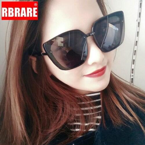 RBRARE Oversized Sunglasses Women 2021 Mirror Square Sunglasses Women Gradient Glasses For Women Vintage Lentes De Sol Mujer