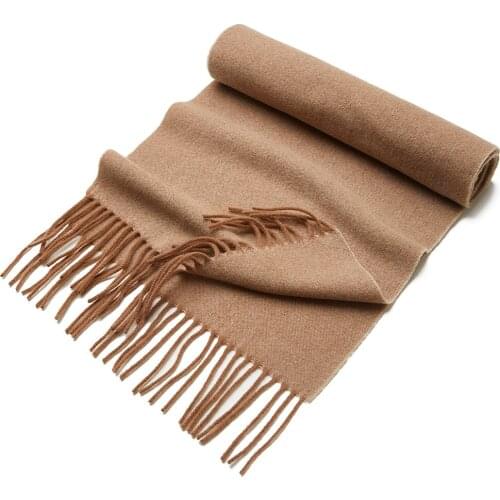 2021 Mongolia source manufacturer pure wool mens scarf British style two-color mixed color business scarf thickened warm shawl