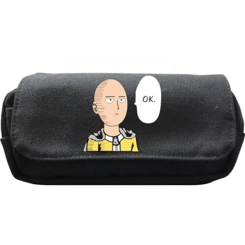 Cute ONE PUNCH-MAN Stationery Bag Saitama Students Kids Pencil Bag New Kids Gifts School Supplies Pen Box Grils Makeup Bags
