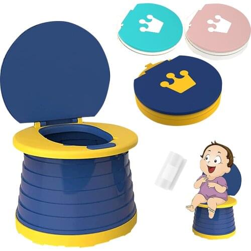 Foldable Child Kids Portable Folding Potty Seat Boys Girls Baby Travel Toilet Training Infant Emergency Potties With Bags #G3