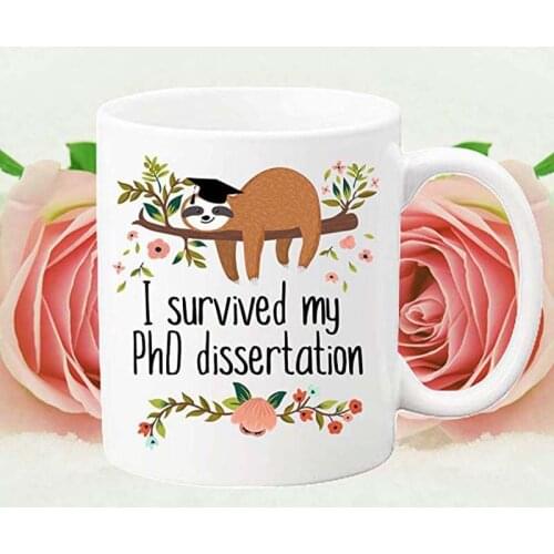 I survived my PhD Dissertation Mug Gift, Dr. Coffee Cup,Doctor Gift,PhD-11OZ Coffee Mug