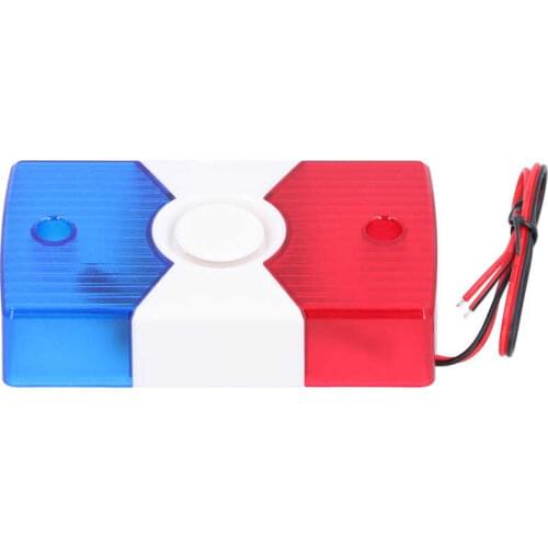 Fire Alarm LED Sound Light dual‑color frequency Flash Lamp DC 12V Warning Strobe Siren for Construction Site hotels