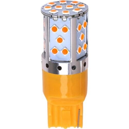 1Pc T20 7440 LED 35W Bulb Yellow 3030 35SMD Error Free Turn Signal Stop Tail Lights