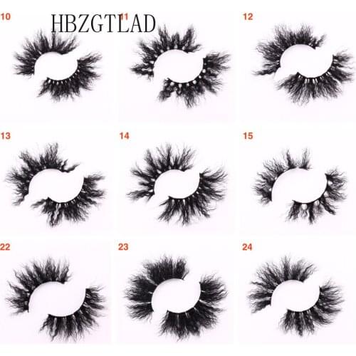 25mm Long FLUFFY Mink Lashes 100% Handmade Eyelashes Mink False Eyelashes Dramatic Volume Lashes Eyelash Extension for Makeup
