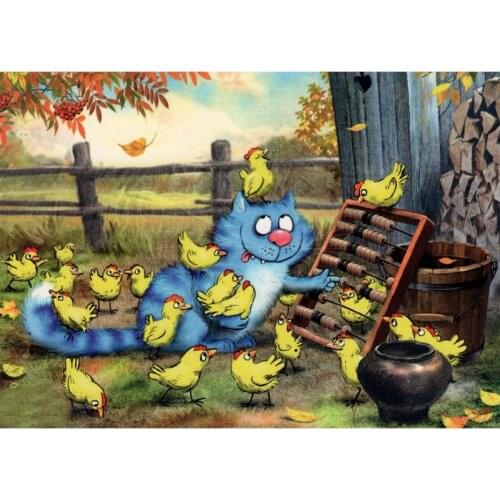 5D DIY Diamond Mosaic Embroidery Lovely Cat&Chick Diamond Painting Full Square/Round Rhinestone Cross-stitch Home Decoration