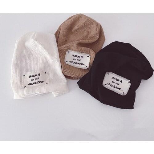 8582 Parent Child Cap Childrens Solid Color Pile Cap Foreign Style Boy Girl Concave Shape Thin Headband Cap Family Cap