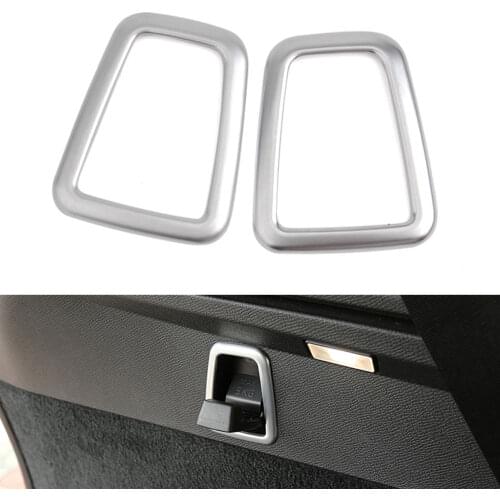 BBQ@FUKA 1pc ABS Chrome Car Rear Cargo Trunk Hook Cover Trims For VOLVO XC90 2015 2016 2017 Car Exterior Accessories Styling