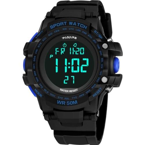 RGTOPONE Mens Outdoor Sports Watch Digital Luminous Waterproof LED Student Electronic Watch Wrist Clock Fashion Wristwatches