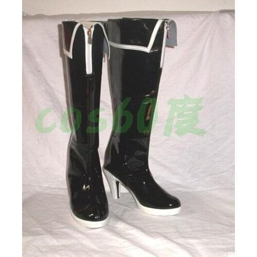 Black Rock Shooter Cosplay Shoes Shooter Black Long Boots S008