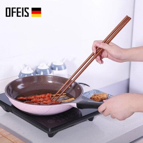 OFEIS Wooden Super Long Chopsticks Cooking Noodles Fried Hot Pot Chinese Style Food Sticks Eco-friendly Kitchen Tableware