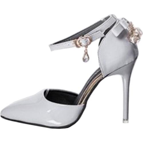 Brand Design Women Pumps New Wild Sandals Hollow Nude Color Bow Sweet Stiletto High Heels For Women Free Shipping