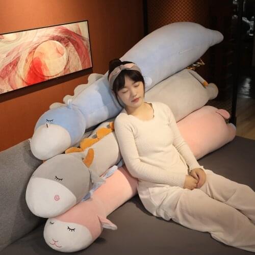 1pc Giant 80/120cm Hippo Sheep Soft Teddy Bear Plush Toys Cattle Super Big Hugging Pillow Animal Cushion Children Birthday Gift