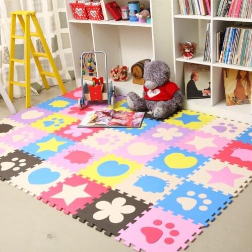 10PCS Pack Cartoon EVA Puzzle Mat Baby Foam Play Mat Non-slip Baby Floor Mat Jigsaw Puzzle Mats Playroom Bedroom Rugs PX56