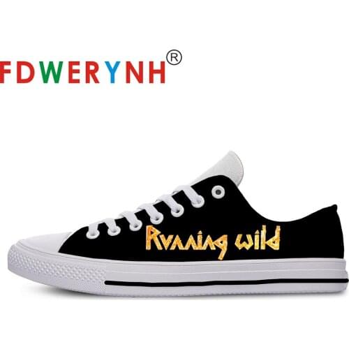 Mens Low-top Casual Shoes Running Wild Band Most Influential Metal Bands of All Time 3D Pattern Logo Men Shoes