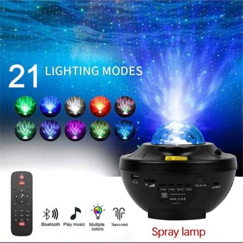 New Spray Music Starry Sky Lamp Projection Lamp Home Atmosphere Lamp Projector Projection Lamp Spray Music Starlight