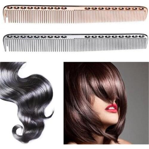 New Thin Coarse Hairbrush Hair Brush Comb Stainless Steel Professional Anti-static Hair Comb Home Use Salon Hairdressing Comb