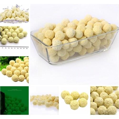 New Bio Balls 10PcsAquarium Porous Ceramic Filter Media Net Bag Biological Ball Fish Tank Aquarium supplies