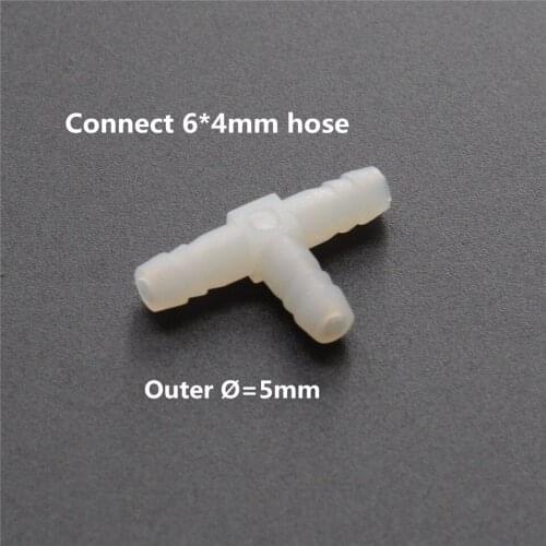 5mm Air Water Plastic Tube Connector Pipe Tubbing Fitting Connect 4*6mm Hose